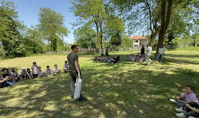 Minik öğrencilerin kamp sevgisi