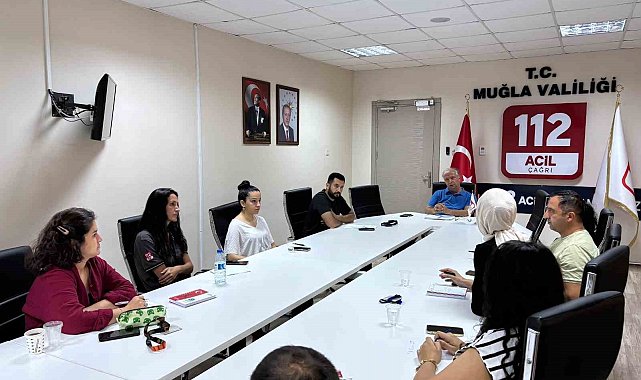 Muğla 112 Acil Çağrı Merkezi'nde aylık değerlendirme toplantısı gerçekleştirildi
