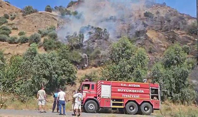 Nazilli'de tarım arazisinde yangın çıktı