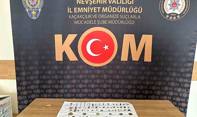 Nevşehir'de 157 parça tarihi eser ele geçirildi