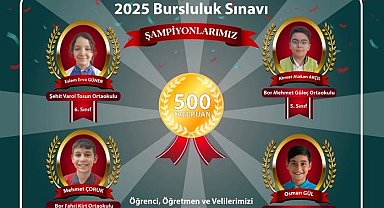 Niğde'de Bursluluk Sınavı şampiyonları belli oldu