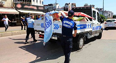 Ordu'da kaldırım işgaline yönelik denetim