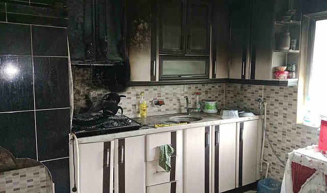 Ordu'da ocakta unutulan yemek yangına neden oldu