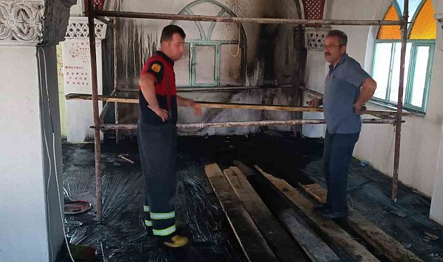 Osmancık'ta camide çıkan yangın söndürüldü