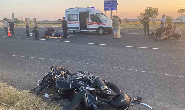 Otomobil ile motosiklet çarpıştı: 2 yaralı