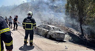Otomobil istinat duvarına çarptı: Araçta sıkışan baba yanarak can verdi, anne ile oğlu yaralandı