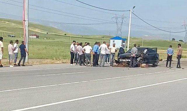 Otomobil sürüye çarptı, onlarca koyun telef oldu