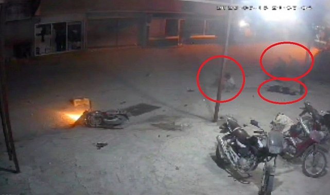 Otomobilin biçtiği motosikletteki 17 yaşındaki çocuk öldü, o anlar kamerada