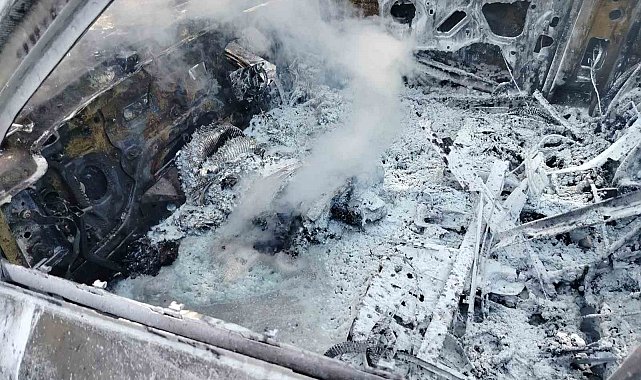 Park halindeki cip alev alev yandı