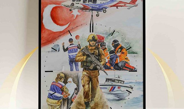 "186'ncı Yılında Jandarma" Temalı Liseler Arası Resim Yarışması'nda birincilik Erzincan'dan geldi