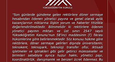 Rektör maaşı ile ilgili yapılan haberlere YÖK ve Üniversiteden yalanlama