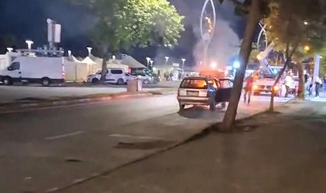 Sakarya'da otomobil alevlere teslim oldu