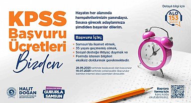 Samsun Büyükşehir'den gençlere KPSS ücreti desteği