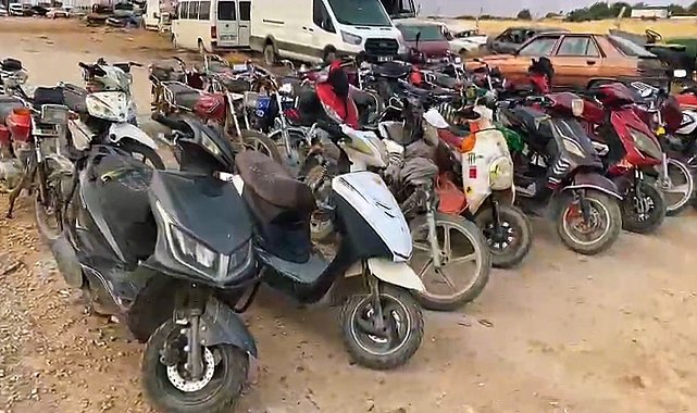 Şanlıurfa'da çalıntı ve hacizli 28 motosiklet ele geçirildi