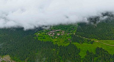 Santa Harabeleri bu kez sis bulutlarıyla mest etti