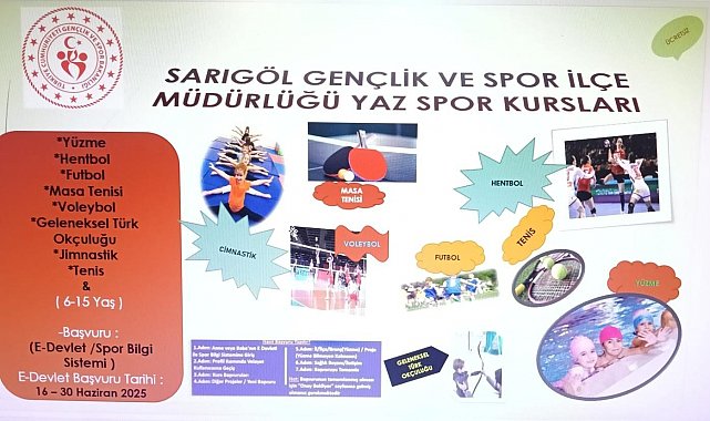 Sarıgöl'de GSB'nin Yaz Spor Kurslarına kayıtlar başladı