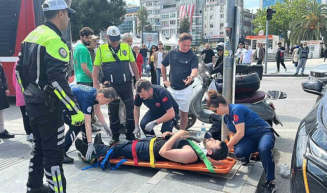 SUV tipi araç ile motosiklet çarpıştı: 1 yaralı