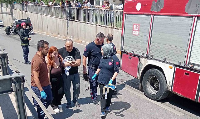 Takla atan araçtan burnu bile kanamadan çıktı