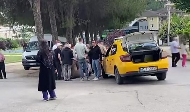 Taksinin çarptığı yaya yaralandı