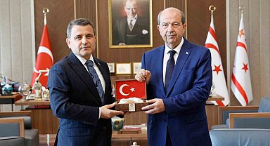 Tarihi Alan Başkanı Kaşdemir'den KKTC Cumhurbaşkanı Tatar'a ziyaret