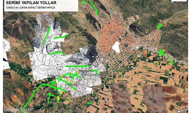Tavas Belediyesi 16 bin metre kırsal yolunun onarımını yaptı