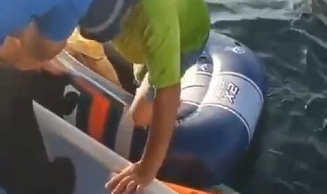 Tekirdağ açıklarında denizde sürüklenen kişi polis tarafından kurtarıldı