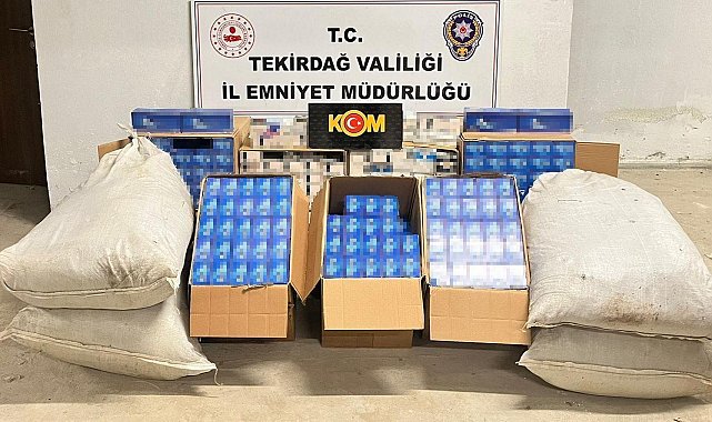 Tekirdağ'da 273 bin 600 makaron ele geçirildi