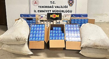 Tekirdağ'da 273 bin 600 makaron ele geçirildi