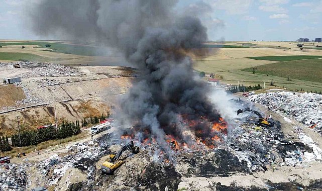 Tekirdağ'da geri dönüşüm tesisinde yangın