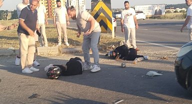 Tekirdağ'da motosiklet ile otomobil çarpıştı: 2 ağır yaralı