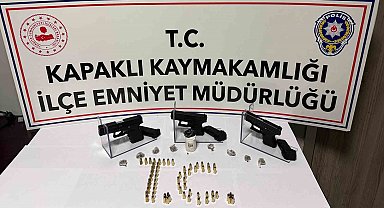 Tekirdağ'da ruhsatsız tabanca ele geçirildi