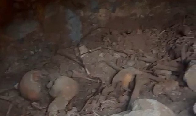Temel açma çalışması sırasında kafatasları ve kemikler çıktı