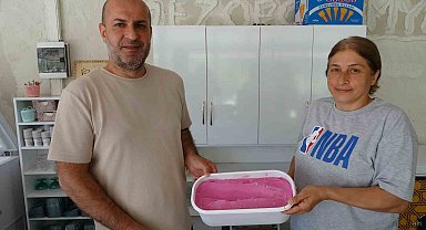 Tescilli Mor Reyhan bu kez dondurma oldu