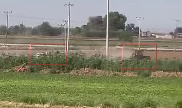 Trafik polisi tarlada traktör kovaladı