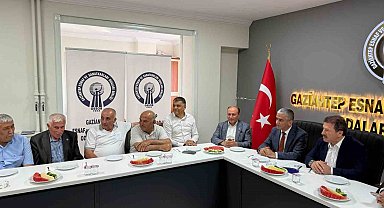 TŞOF Genel Başkanı Mehmet Yiğiner, Gaziantep'te esnaf odası başkanlarıyla buluştu