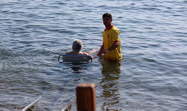 Turgutreis halk plajına raylı sistem kuruldu