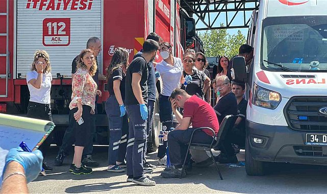 Ümraniye'de motor fabrikasında yangın çıktı: 10 işçi dumandan etkilendi