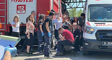 Ümraniye'de motor fabrikasında yangın çıktı: 10 işçi dumandan etkilendi