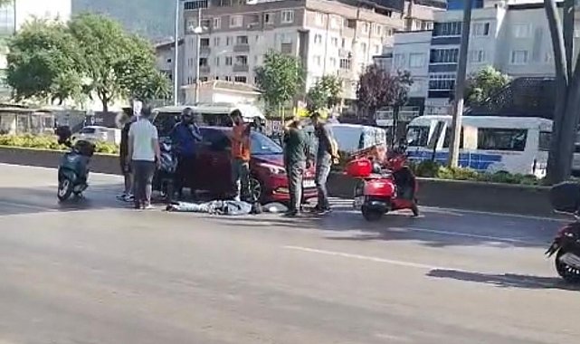 Üst geçit ihlali kazaya mâl oldu... Otomobilin çarptığı kadın ağır yaralandı