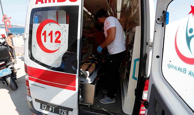 Varyanttan aşağı atılan scooter 15 yaşındaki çocuğun başına düştü