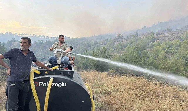 Yangın bölgesine hiç tereddüt etmeden tüm imkanlarıyla gitti