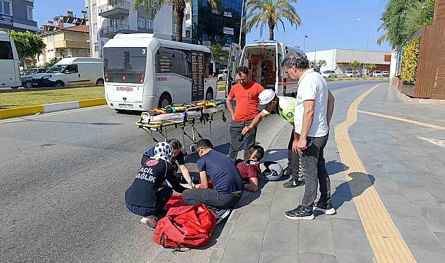 Yola taşan su kazaya neden oldu, motosiklet sürücüsü yaralandı