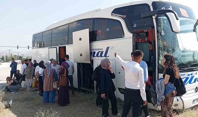 Yolcu otobüsü ile kamyonet çarpıştı: 1 yaralı