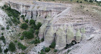 Yozgat'ta Peri Bacası benzeri doğal oluşumlar doğaseverlerin ilgisini çekiyor