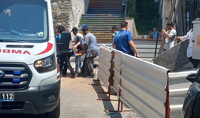 Yüksekten düşen işçi yaraladı