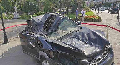15 Temmuz gecesi tankın ezdiği otomobil Tekirdağ'da sergileniyor