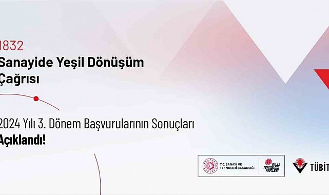 'TÜBİTAK Sanayide Yeşil Dönüşüm Çağrısı' sonuçları açıklandı