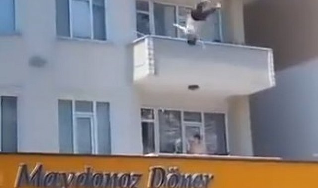 4. kattan atladı, sundurmanın üzerine düşerek yaralandı