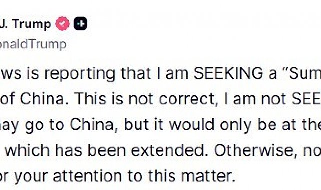 ABD Başkanı Trump Çin Devlet Başkanı Xi ile toplantı arayışında olduğunu yalanladı