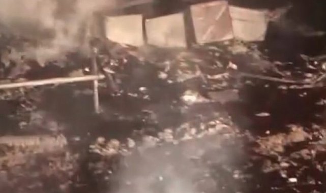 Alevlere teslim olan baraka kullanılamaz hale geldi